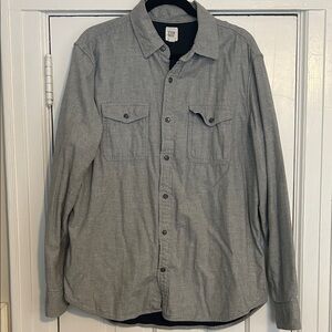 GAP Gray Lined Button-Up Shirt
